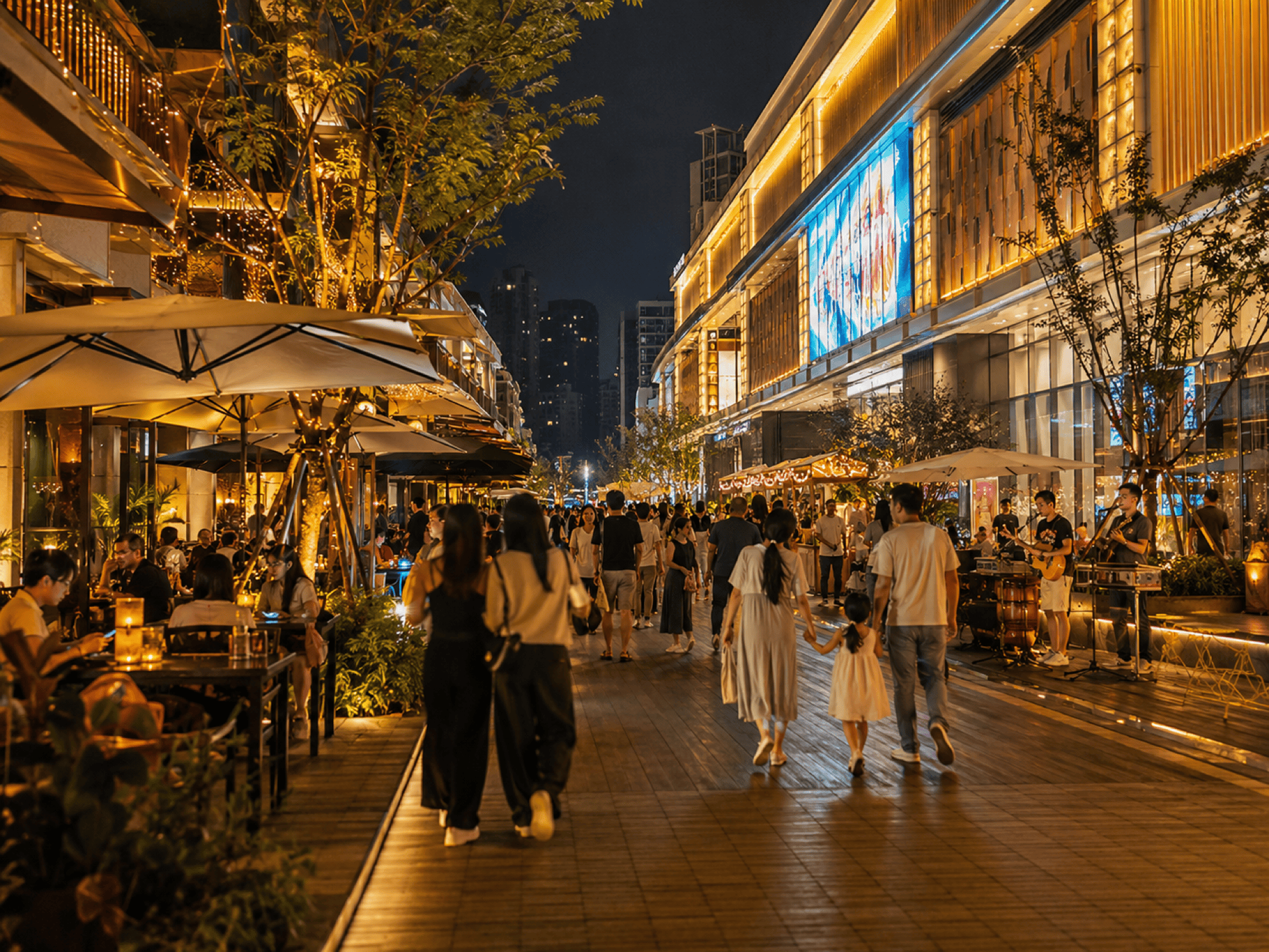 万达广场未来商业街区效果图